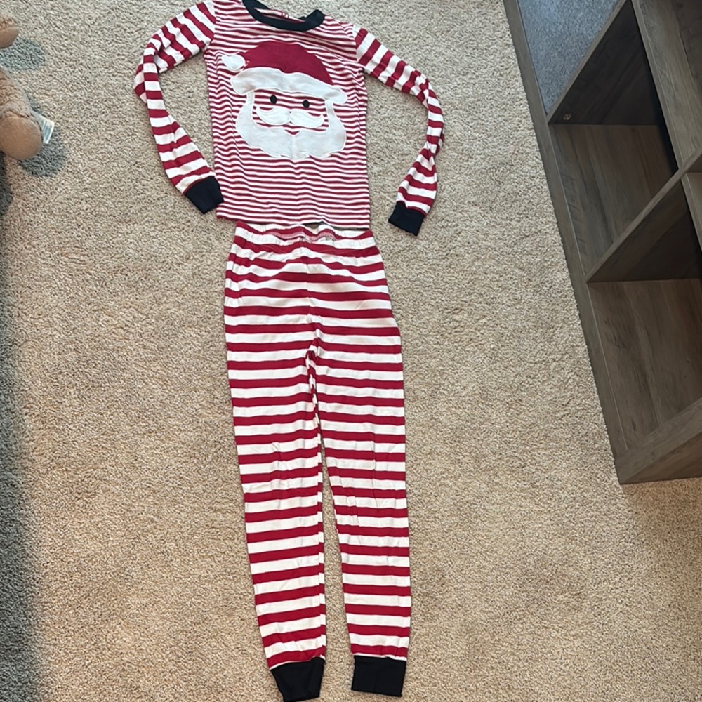 The Children's Place Red and White Striped Pajama Set Cozy Classic